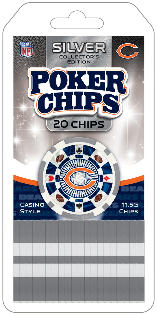 MasterPieces Casino - NFL Chicago Bears - 20 Piece High Quality Team Poker Chips Gold Edition